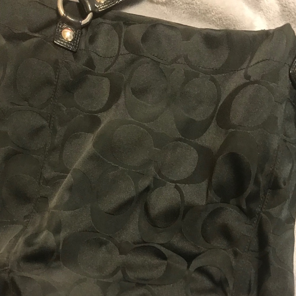 Coach Poppy Signature Black Tote Handbag - Picture 7 of 12